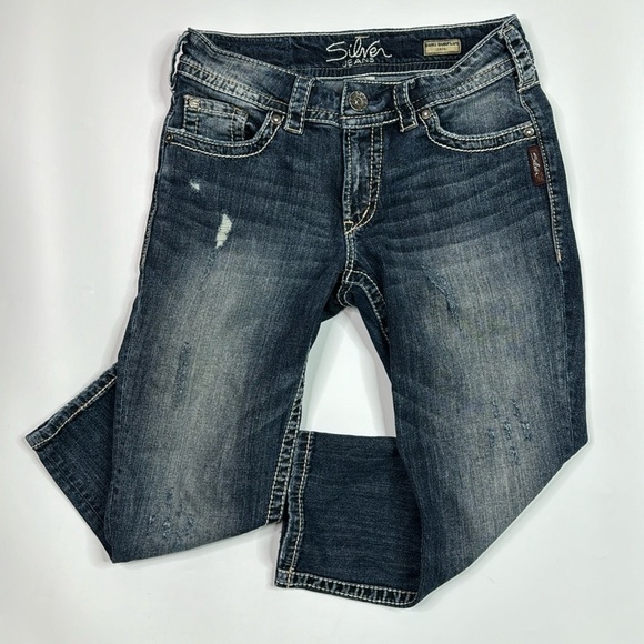 Silver Jeans Suki Surplus Carpi Denim Pants Size 28 - Picture 1 of 14